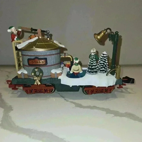 NIB Bright Holiday Express Animated Water Tanker Skating Train Car - Picture 6 of 9
